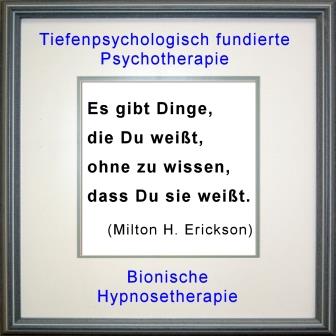 Hypnotherapie nach Milton Erickson, bionische  Tiefenhypnose und Yager-Therapie ermöglichen es Psychotherapeutinnen, Psychotherapeuten und Heilpraktikern für Psychotherapie, die unbewussten Ursachen vieler psychischer Störungen aufzulösen und Selbstheilung zu aktivieren._